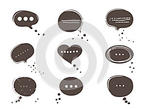 Chat message set icon. Vector illustration. Eps 10