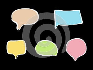 Chat message set icon. Vector illustration. Eps 10