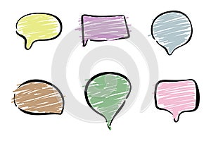 Chat message set icon. Vector illustration. Eps 10