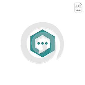 Chat Message, speech, Conversation logo or icon vector isolated