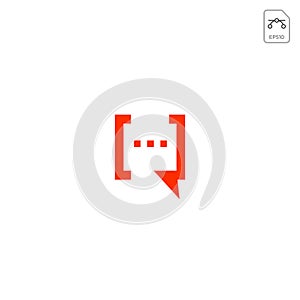 Chat Message, speech, Conversation logo or icon vector isolated