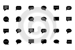 Chat Messages Line Vector Icons 1