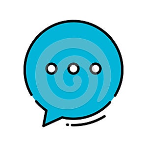 Colorful Speech Bubble with Bold Black Outline