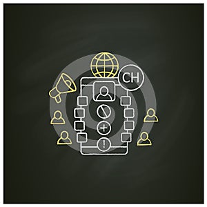 Chat moderator chalk icon