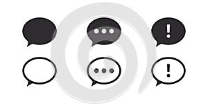 Chat notify icons. Message icons. Chat Message Bubbles. Vector scalable graphics