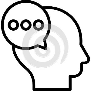 Chat Outline Vector Icon that can easily edit or modify .