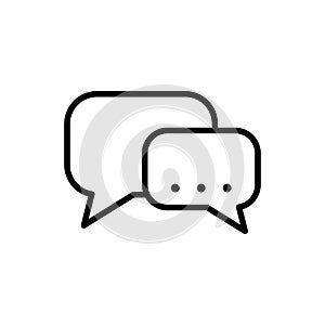 Chat outline vector icon