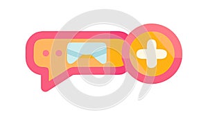 Chat Plus Bubble Icon: New Conversation & Message, vector design Generative AI