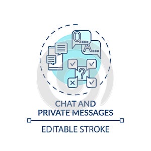 Chat and private messages concept icon