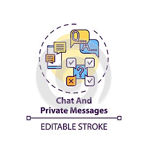 Chat and private messages concept icon