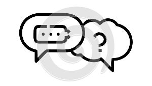 Chat and Question Bubble for Interactive Support, vector design Generative AI