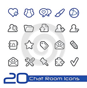 Chat Room Icons // Line Series