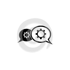 Chat Settings Flat Vector Icon