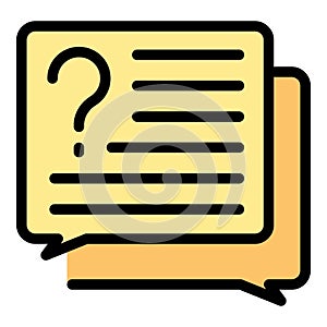 Chat skill icon vector flat