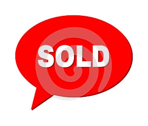 Chat SOLD Colored Cloud Message