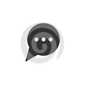 Chat speech bubble and dialog balloon filled style vector icon