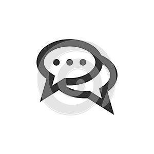 Chat speech bubble and dialog balloon line style vector icon