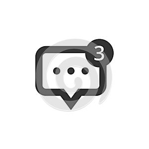 Chat speech bubble and dialog balloon line style vector icon