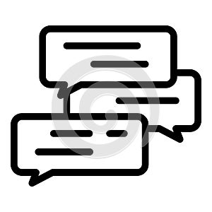 Chat speech icon outline vector. Speach election