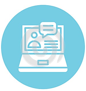 Chat Support Isolated Vector Icon That can be easily Modified or Edited.