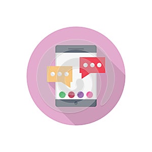 Chat vector flat colour icon