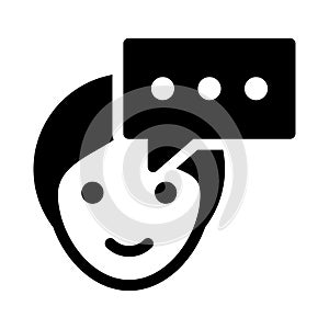 Chat vector glyph flat icon