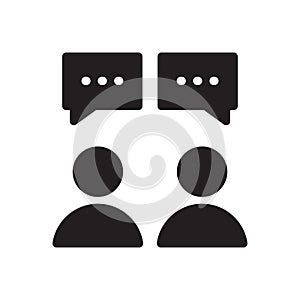 Chat vector glyph flat icon