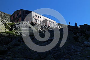 Chata pod Rysmi hut near Rysy peak, High Tatras