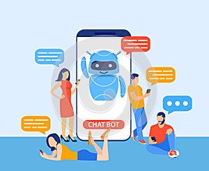 Chatbot ai and customer service concept.