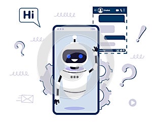 Chatbot AI robot assistant for user correspondence