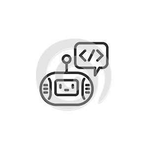 Chatbot API line icon