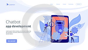 Chatbot app developmentconcept landing page.
