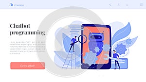 Chatbot app developmentconcept landing page.