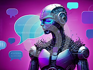 Chatbot artificial intelligence communication concept