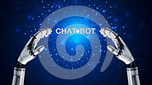 Chatbot are assistant conversation for provide access to data growth of business in online network, Robot application and global