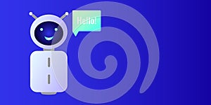 Chatbot assistant form robot with ai 3d