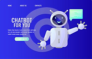 Chatbot assistant form robot with ai 3d