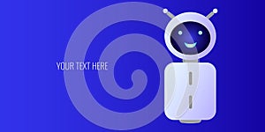 Chatbot assistant form robot with ai 3d