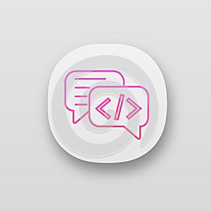 Chatbot coding app icon