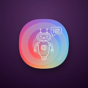 Chatbot coding app icon