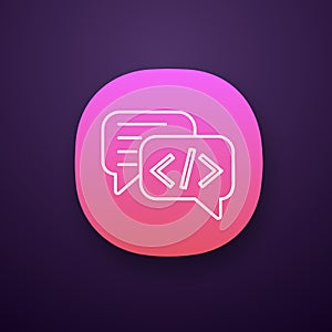 Chatbot coding app icon