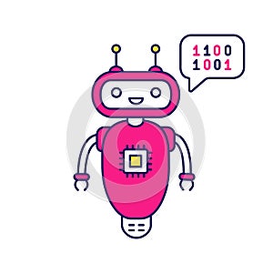 Chatbot coding color icon