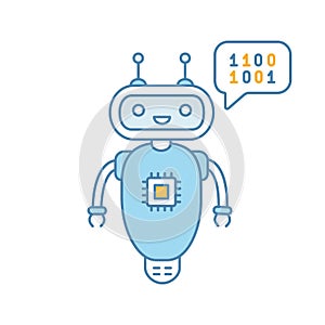Chatbot coding color icon