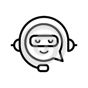 chatbot conversation support icon