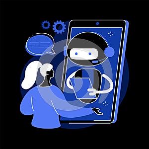 Chatbot customer service abstract concept vector illustration.