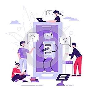 Chatbot Flat Composition