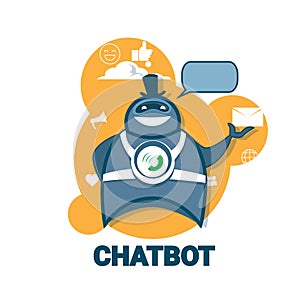 Chatbot Icon Concept Support Robot Technology Digital Chat Bot Application