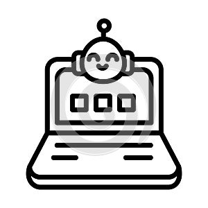 chatbot online service icon