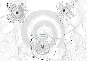 Chatbot OpenAi and line technology network background