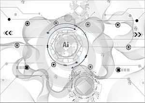 Chatbot OpenAi and line technology network background